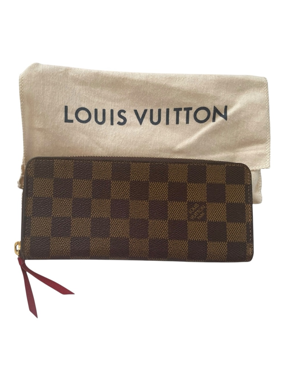 Louis Vuitton Clemence Long Wallet Damier Ebene